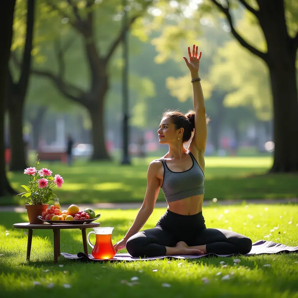 Vérnyomásmérő eszköz, amely a tea hatékonyságát mutatja